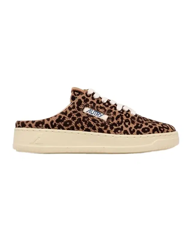Autry Leopard-Printed Mesh Sneaker Mules