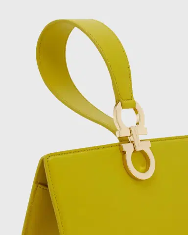 Ferragamo Double Gancini Leather Wristlet Clutch Bag | Thumbnail 5
