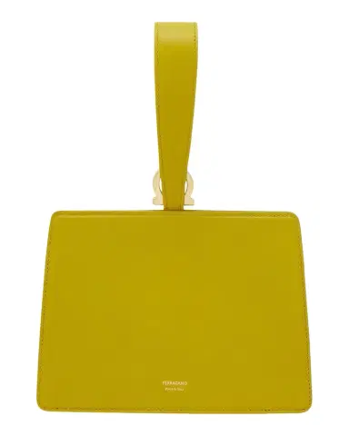 Ferragamo Double Gancini Leather Wristlet Clutch Bag | Thumbnail 1