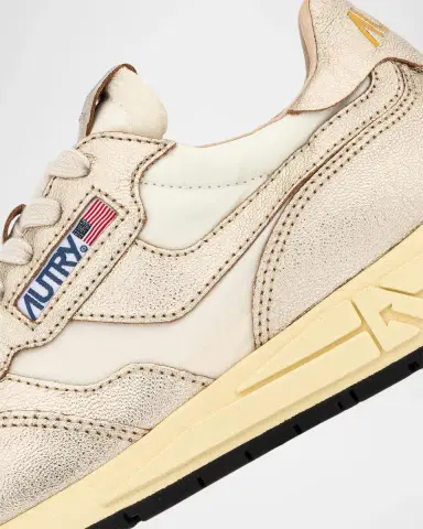 Autry Reelwind Metallic Leather Low-Top Sneakers | Thumbnail 3 Autry Reelwind Metallic Leather Low-Top Sneakers | Thumbnail 3