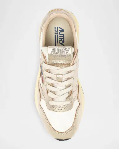 Autry Reelwind Metallic Leather Low-Top Sneakers | Thumbnail 4 Autry Reelwind Metallic Leather Low-Top Sneakers | Thumbnail 4