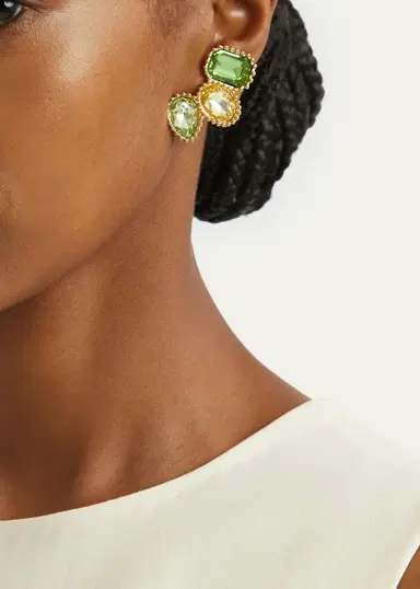 Oscar de la Renta Crystal Climber Earrings | Thumbnail 2