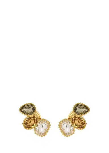 Oscar de la Renta Crystal Climber Earrings | Thumbnail 1