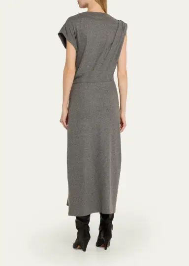Etoile Isabel Marant Naerys Asymmetric Knit Midi Dress | Thumbnail 3