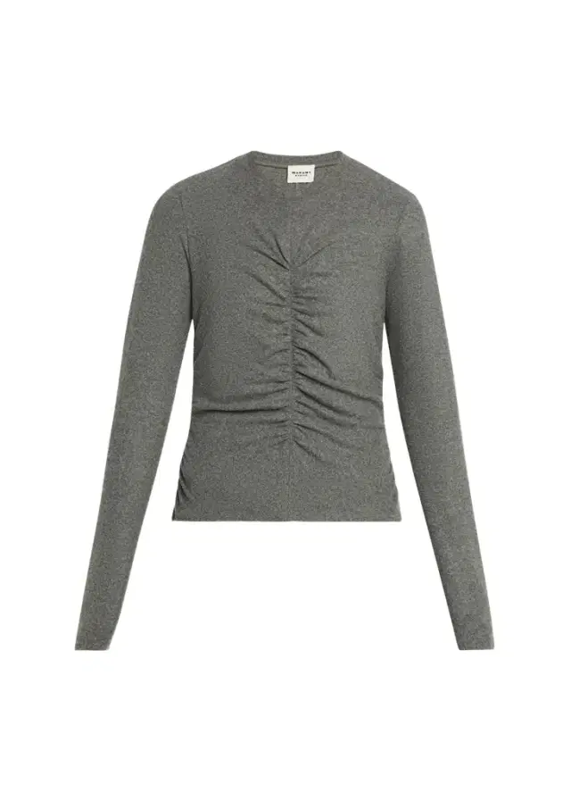 Etoile Isabel Marant Delsea Ruched Long-Sleeve Top