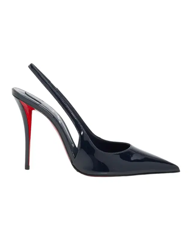 Christian Louboutin 100mm Miss Z Patent Leather Slingback Pumps