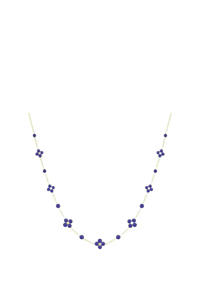 Paul Morelli 18K Yellow Gold Lapis Lazuli Station Necklace