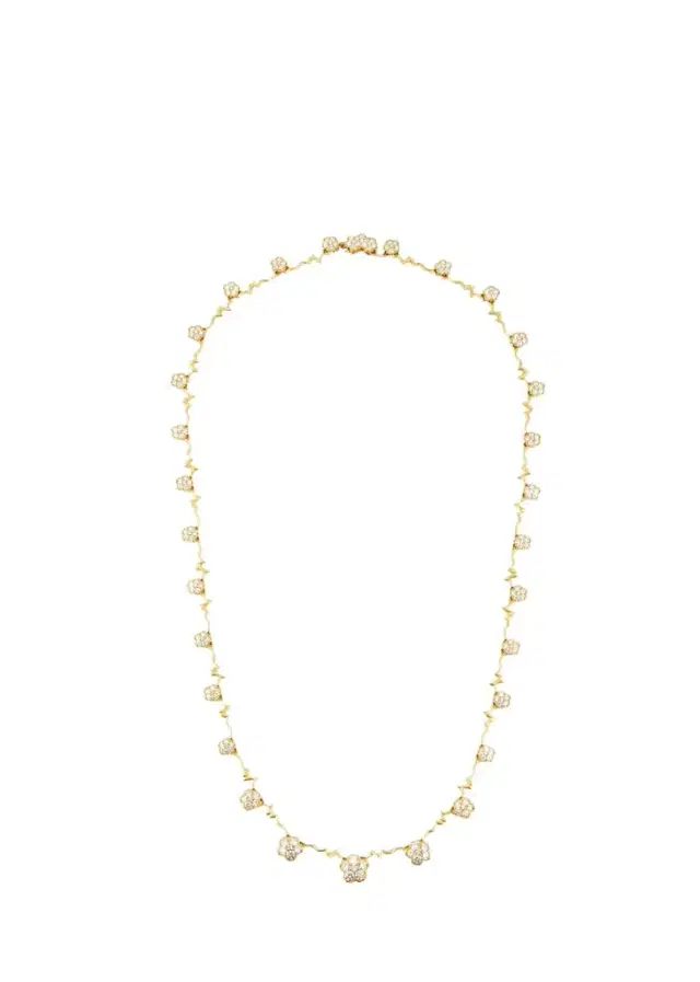 Paul Morelli 18K Yellow Gold Small Wild Child Necklace with Diamonds, 17"L