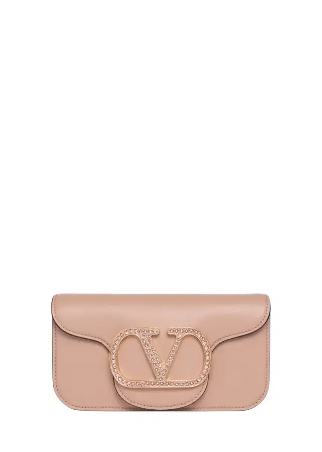 Valentino Garavani Loco Crystal VLogo Leather Shoulder Bag