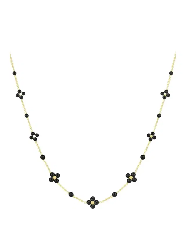 Paul Morelli 18K Yellow Gold Black Onyx Sequence Necklace, 18"L