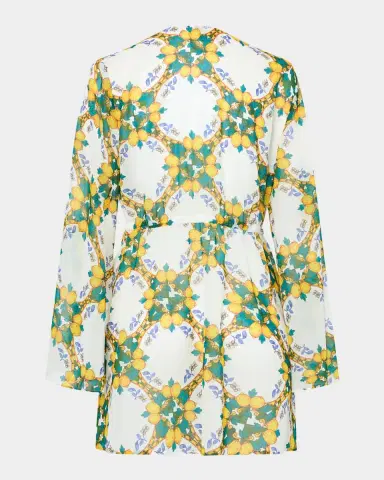 Milly Jessie Lemon Tile Mini Coverup | Thumbnail 3