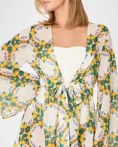 Milly Jessie Lemon Tile Mini Coverup | Thumbnail 5