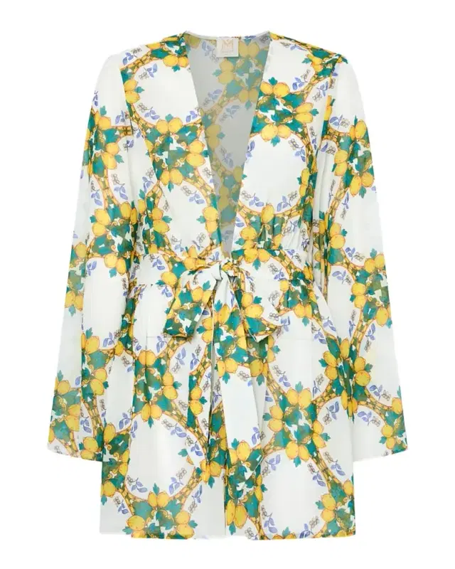 Milly Jessie Lemon Tile Mini Coverup