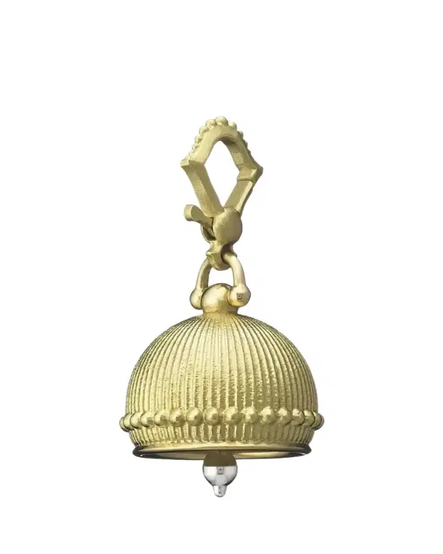 Paul Morelli 18k Ridged Meditation Bell Pendant, 16mm