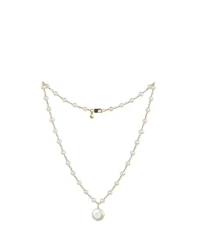 Presley Oldham Magnolia Necklace with White Pearls | Thumbnail 2 Presley Oldham Magnolia Necklace with White Pearls | Thumbnail 2
