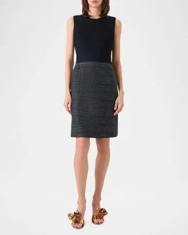 Akris Prince Of Whales Wool Double-Face Sleeveless Dress | Thumbnail 6 Akris Prince Of Whales Wool Double-Face Sleeveless Dress | Thumbnail 6