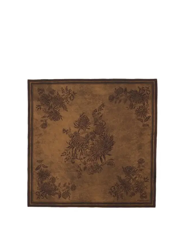 Ferragamo Floral Silk Scarf