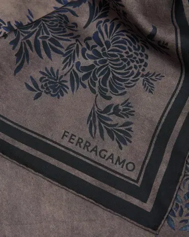 Ferragamo Floral Silk Scarf | Thumbnail 4