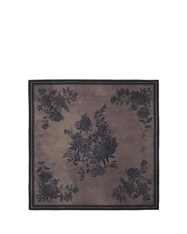 Ferragamo Floral Silk Scarf