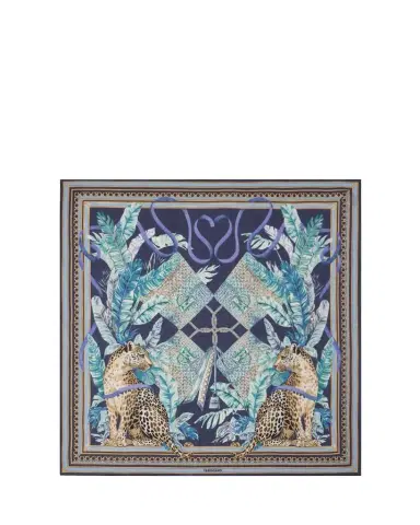 Ferragamo Poised Leopards Print Silk Scarf | Thumbnail 1