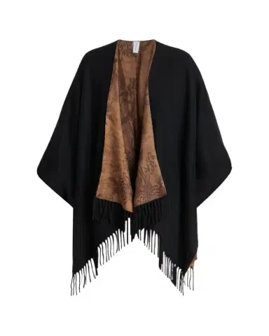 Ferragamo Floral Reversible Cashmere and Silk Cape | Thumbnail 1