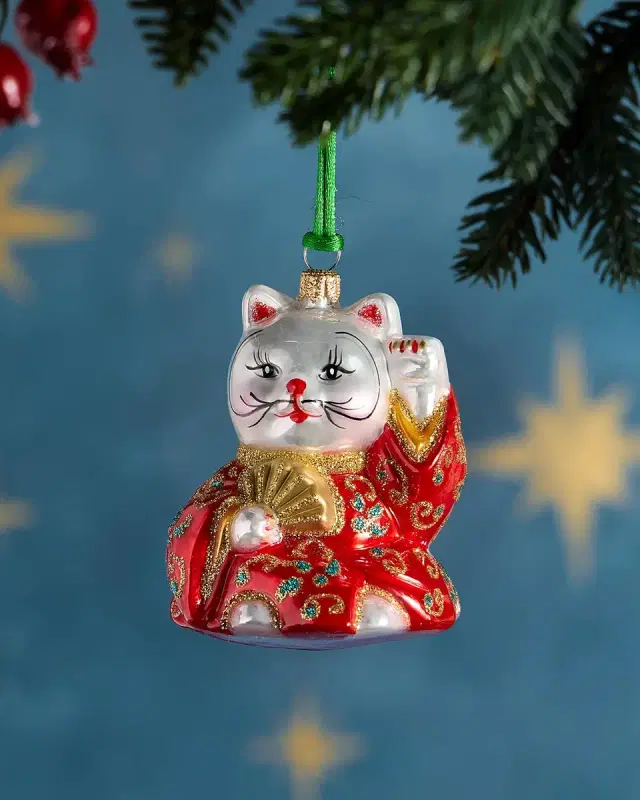 Exclusive Lady Maneki-Neko Christmas Ornament