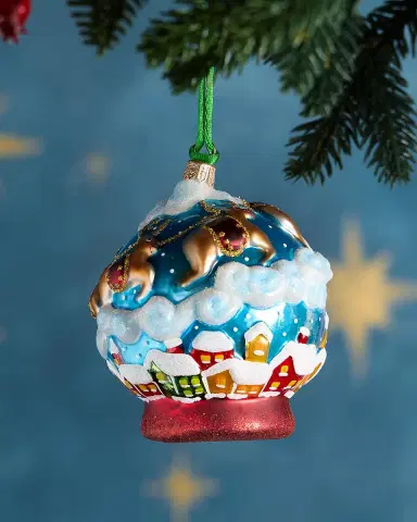 Exclusive Snowglobe with Santa Christmas Ornament | Thumbnail 2