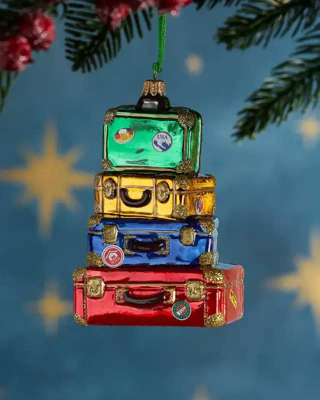 Exclusive Globetrotter Suitcases Christmas Ornament