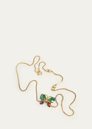 Valentino Garavani Enamel Butterfly Necklace | Thumbnail 3 Valentino Garavani Enamel Butterfly Necklace | Thumbnail 3