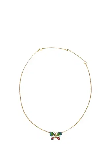 Valentino Garavani Enamel Butterfly Necklace | Thumbnail 1 Valentino Garavani Enamel Butterfly Necklace | Thumbnail 1