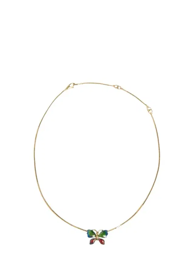 Valentino Garavani Enamel Butterfly Necklace