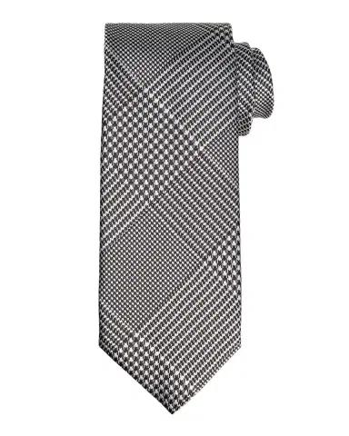 Tom Ford Men's Glen Plaid Linen Tie | Thumbnail 2
