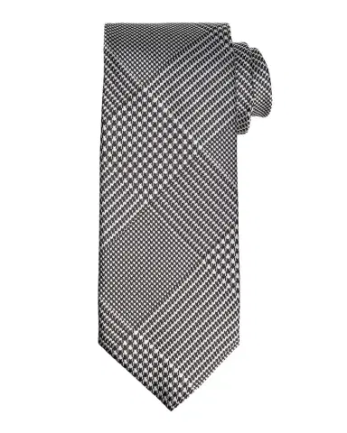 Tom Ford Men's Glen Plaid Linen Tie | Thumbnail 1