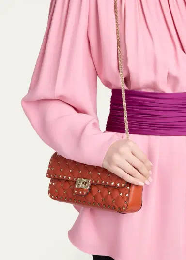 Valentino Garavani Quilted Rockstud Leather Shoulder Bag | Thumbnail 2