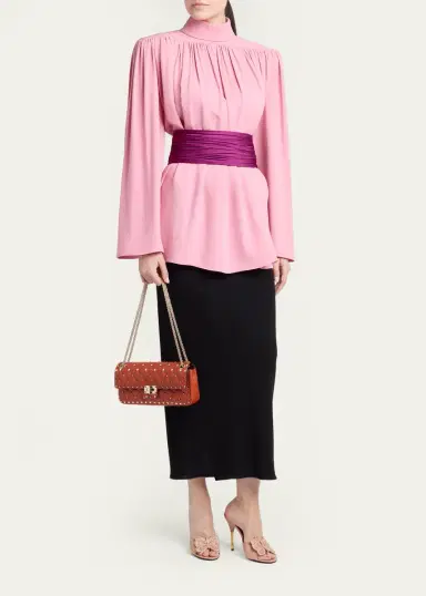 Valentino Garavani Quilted Rockstud Leather Shoulder Bag | Thumbnail 5
