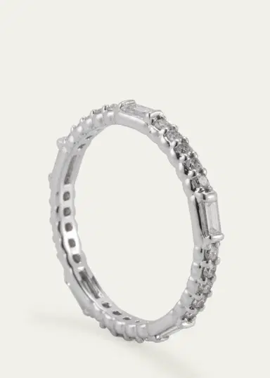 Paul Morelli Pinpoint 18k White Gold Baguette Diamond Ring | Thumbnail 4 Paul Morelli Pinpoint 18k White Gold Baguette Diamond Ring | Thumbnail 4