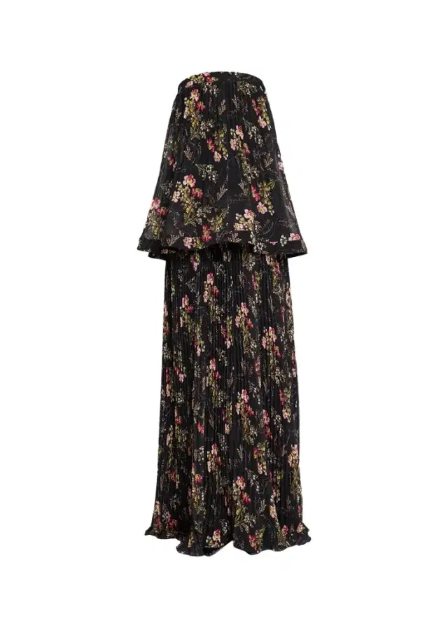 Cinq à Sept Love Letter Floral Strapless Maxi Dress