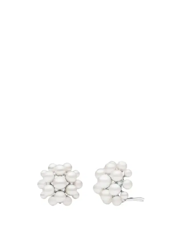 Paul Morelli 18K White Gold, 0.41 TCW Diamond & Pearl Stud Earrings