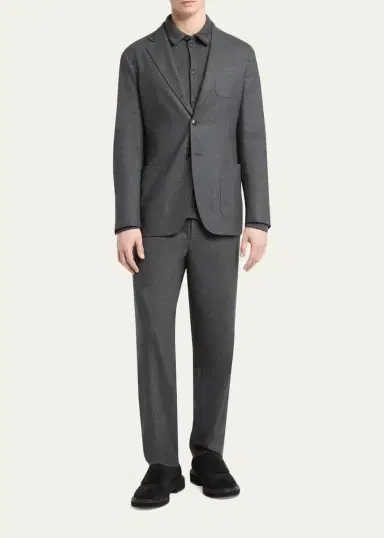 Giorgio Armani Men's Cashmere Button-Down Shirt | Thumbnail 2