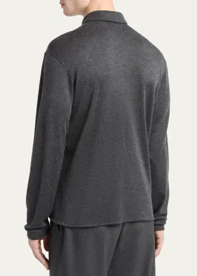 Giorgio Armani Men's Cashmere Button-Down Shirt | Thumbnail 3