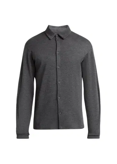 Giorgio Armani Men's Cashmere Button-Down Shirt | Thumbnail 1