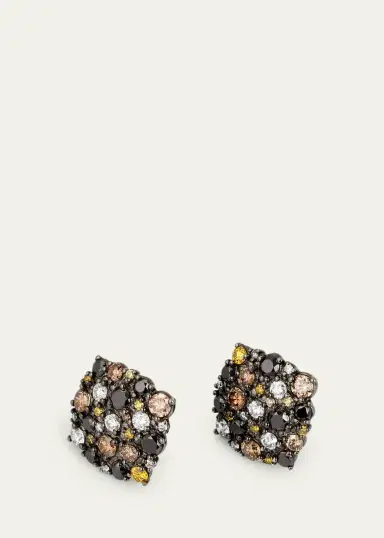 Paul Morelli Black Gold Confetti Mixed-Diamond Stud Earrings | Thumbnail 3