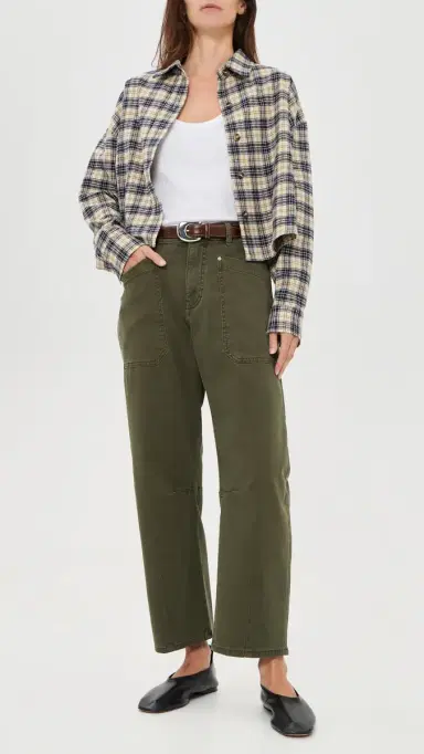 DL1961 Bilie Easy Barrel Petite High Rise Ankle Pants | Thumbnail 5