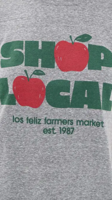 Sunny Somewhere Shop Local Femme Crew Tee Heather Grey S | Thumbnail 6 Sunny Somewhere Shop Local Femme Crew Tee Heather Grey S | Thumbnail 6