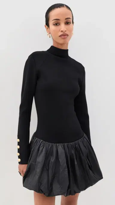 Aje Elodi Knit Mini Dress Black S | Thumbnail 2 Aje Elodi Knit Mini Dress Black S | Thumbnail 2