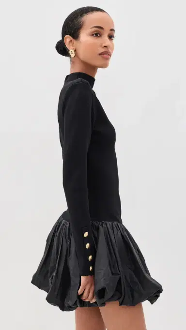 Aje Elodi Knit Mini Dress Black S | Thumbnail 4 Aje Elodi Knit Mini Dress Black S | Thumbnail 4