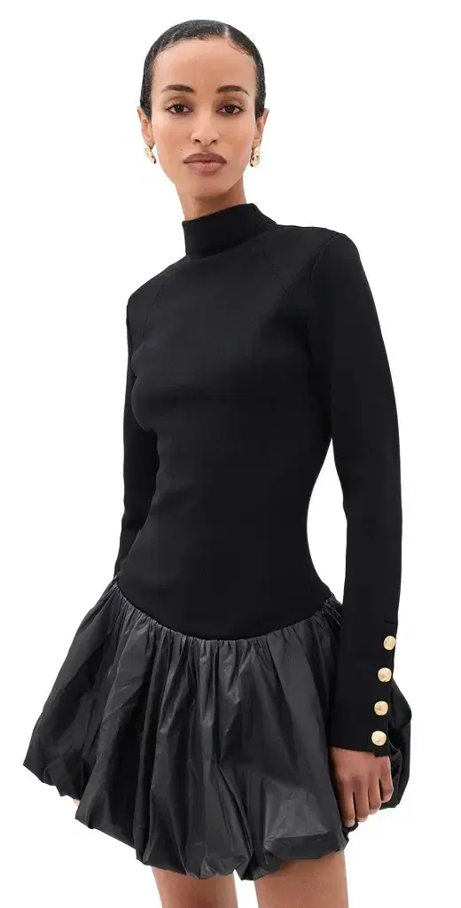 Aje Elodi Knit Mini Dress Black S