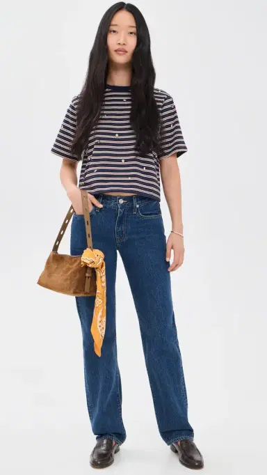 Veronica Beard Jean Sebastian Rhinestone Tee heritage navy multi | Thumbnail 5 Veronica Beard Jean Sebastian Rhinestone Tee heritage navy multi | Thumbnail 5