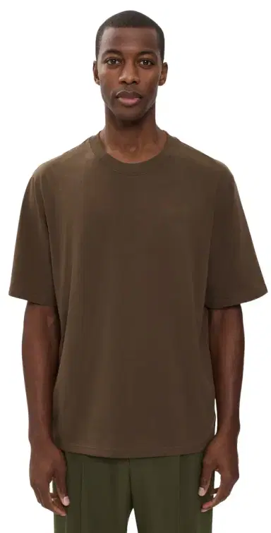 AMI Embossed Big Ami De Coeur Quota T-Shirt ARRON CHOCOLAT | Thumbnail 1