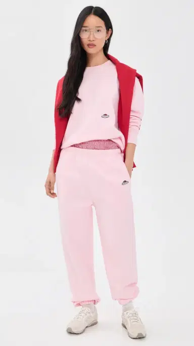 Hommegirls x Fruit of The Loom Crew Neck Sweatshirt Baby Pink | Thumbnail 5
